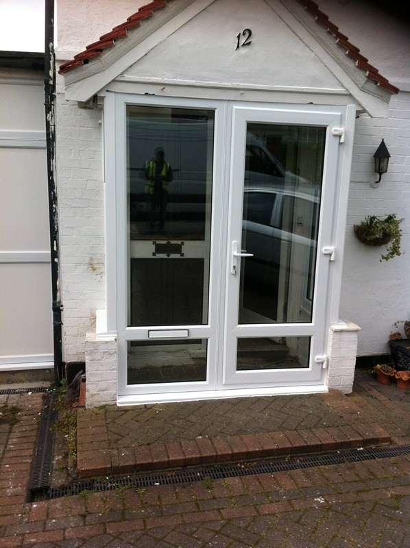 uPVC French doors fitted as front entrance in Surbiton
